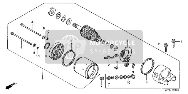 Honda FJS600 2002 Départ Moteur pour un 2002 Honda FJS600